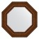 Mirror in the baguette frame, aged bronze with an ornament of 120 mm, 77x77 cm