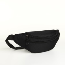 Waist bag, 33*9*14 cm, lightning department, 3 n/pocket, black