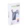 External battery 1000 mAh, 10 W, 2 USB, Type-C, flashlight, solar panel, black