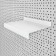 Metal shelf for a perforated chipboard panel, 300 × 200 mm, white color