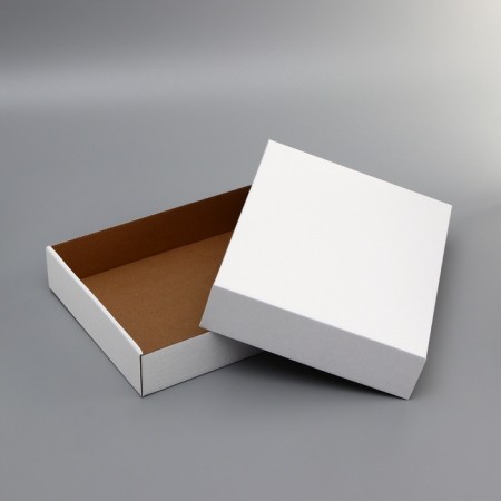 Box the team, without printing, lid is "white" without a window 29 x 23.5 x 6 cm-2