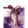 Gift laminated "marble" gift, purple with a bow, 25 x 20 x 12 cm