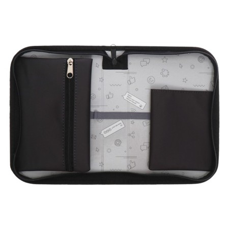 Penal 1 section 140 x 210 x 40 mm, folding pocket and cosmetic bag, fabric, calligrata topontent "Call Panic"-3