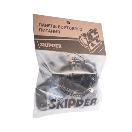 Skipper PN181SL1USB cigarette lighter panel, black plastic, -15AA, 12V-1