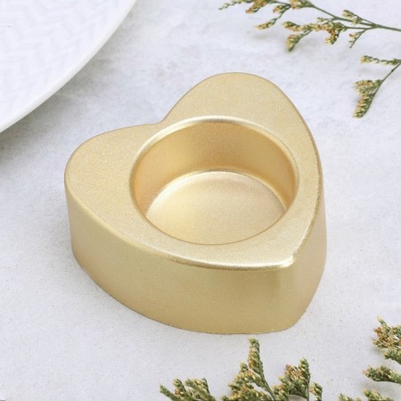 Small Climb "Small Heart. Marble" from gypsum, 7x3cm, gold-1
