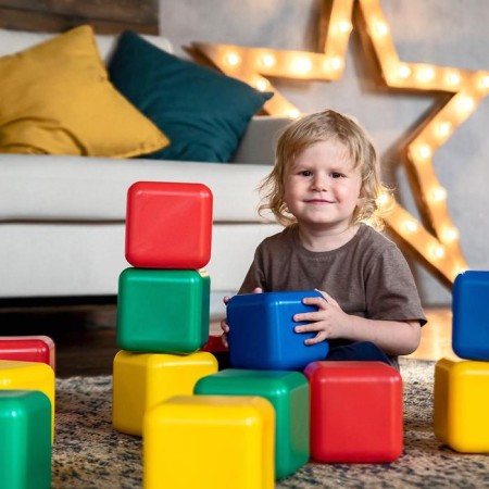 Set of colored cubes, 16 pieces, 12 x 12 cm-13
