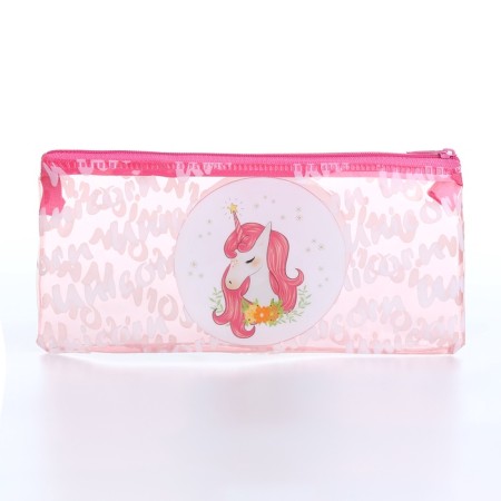 Cosmetic bag unicorn, 20.5*0.5*9.5cm, lightning department, pink-1