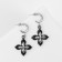 Earrings Metal "Brill" four -leafer, color silver