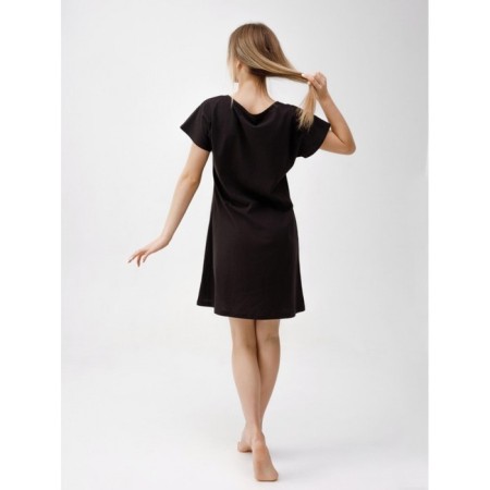 Night shirt female Love, size 48, black color-9