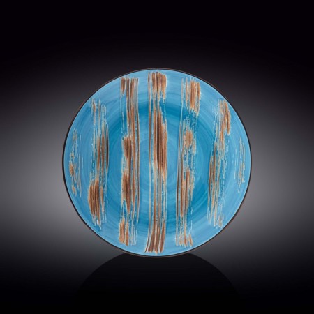 Deep plate Wilmax England Scratch, D = 25.5 cm, 350 ml, blue color
