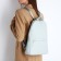Women's backpack made of artificial leather with lightning, 2 pockets, color light blue