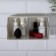 Organizer for storage, 2 sections, 22.5 × 13.5 × 12 cm, milk/transparent color