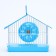 A cage for rodents equipped RT-2T, 22 x 16 x 20 SMA, blue (packaging 30 pcs)