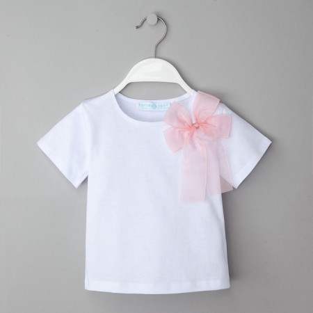 T-shirt Children's KAFTAN "Bow", p. 36 (134-140 cm), white-10
