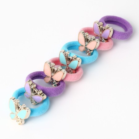Hair elastic bands "cat" 6 pcs, 3.5 x 3.5 x 1 cm-3