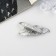 Hair hairpin "Liberty" feathers, 7 cm, silver