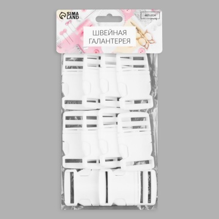 Fastex 38 mm, load up to 15 kg, 10 pcs, white color-3
