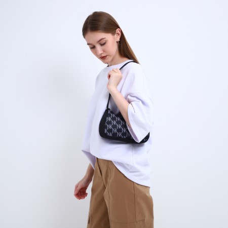 Сумка женская багет из текстиля, Nazamok, 23х13х5 см.-7