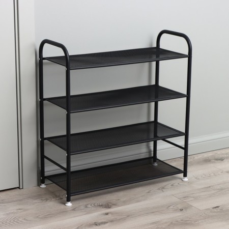 Metal shoe LadOM, 4 tiers, 60 × 27 × 64 cm, black color-5