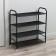 Metal shoe LadOM, 4 tiers, 60 × 27 × 64 cm, black color