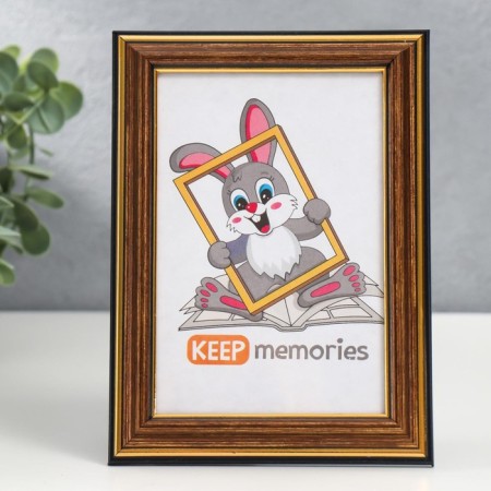 Photo frame plastic 10x15 cm 280 bronze