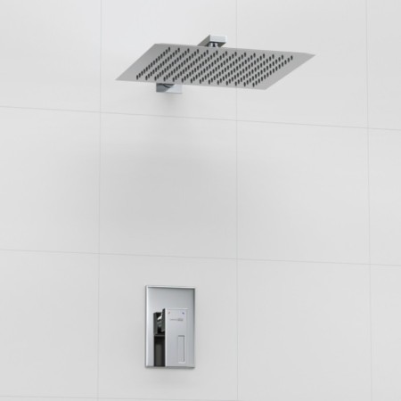 The shower system wasserkraft a12119, built -in, tropical shower, chrome-1