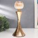 Summary Metal for 1 candle "Embossed geometric pattern" gold 28x11x11 cm