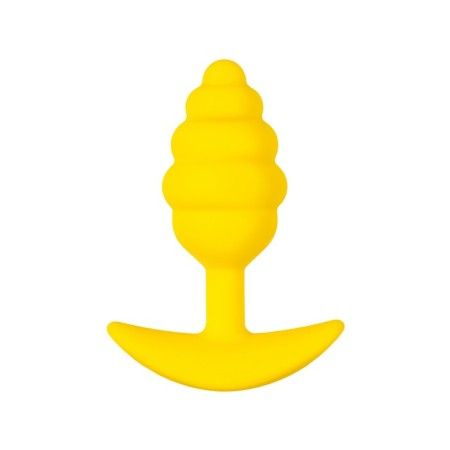 Anal plug Eromantica vikki, bee, silicone, 35x90 mm, yellow color-1
