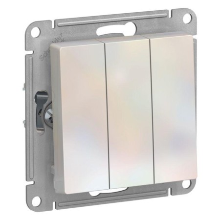 Switch Sche Atn000431 Atlasdesign, SP, 10A, 3 keys, pearl color