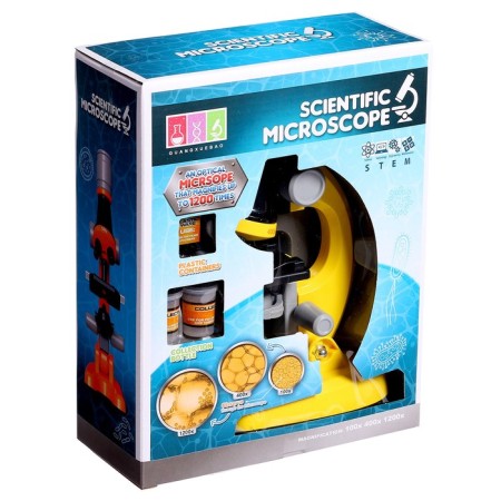 Children's microscope "Young botanist" The frequency of x100, x400, x1200, yellow, backlight-11