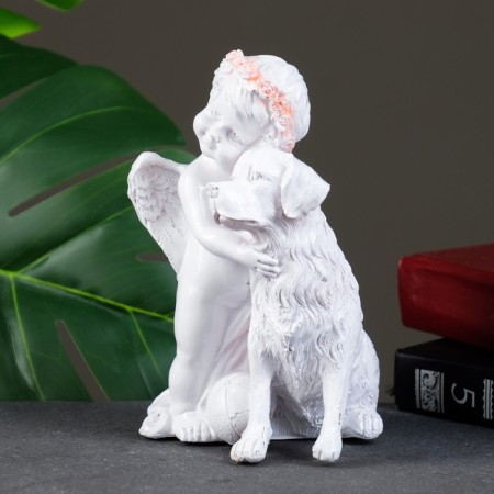Figure "Angel with a dog" 17x12x10cm-3