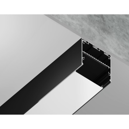 Profile aluminum overhead/suspended Ambrella Illumination Profile System, GP3100BK, 2000x50x50 mm, black color, matte Distractor-3