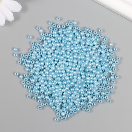 Set of beads "pearls" d 4 mm, 250 gr, gray-blue