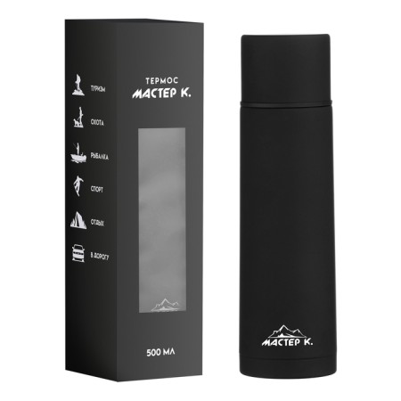 Thermos, 500 ml, Space "Master K", with a mug, retains heat 8 hours, with Soft Touch coating-2