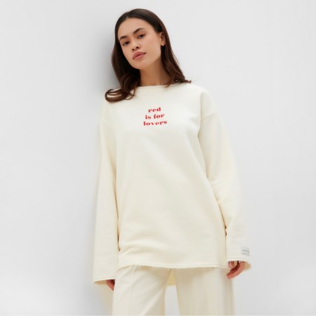 Women's sweatshirt MIST COZY STYLE, Milk, Size 50
