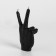 Figure candle "Hand-Peace", 10x4 cm, black
