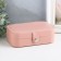Casket to the leatherette for jewelry "Matte surface" Pink powder 16x11x5 cm