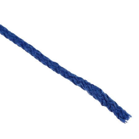 Knitting cord "Puff" 100% cotton width 5mm 100m (cornflower)-1