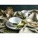 Ceramic plate "juicy lime", 22.5 cm, white color
