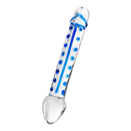 Sexus Glass bilateral phallimitator, glass, transparent, 20 cm-1
