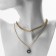 Piece "chain" amulet, eye, blue-white color in gold, 40 cm