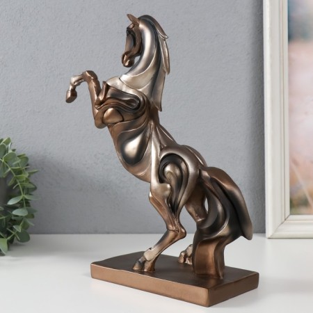 Souvenir Polystone "Stallion on the Hids" copper 25x9.7x29.9 cm-5