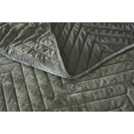 A set with a blanket "Fernand", size 240x260 cm, 50x70 cm - 2 pcs, emerald color-2