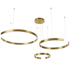 Semi-ring chandelier LED 120W brass 40-60-80x50cm Bayerlux
