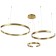 Semi-ring chandelier LED 120W brass 40-60-80x50cm Bayerlux