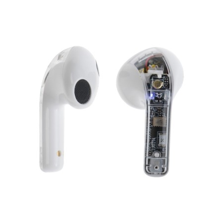 Wireless headphones R20, TWS, inserts, BT 5.3, 30/200 mAh, noise reduction, white-4
