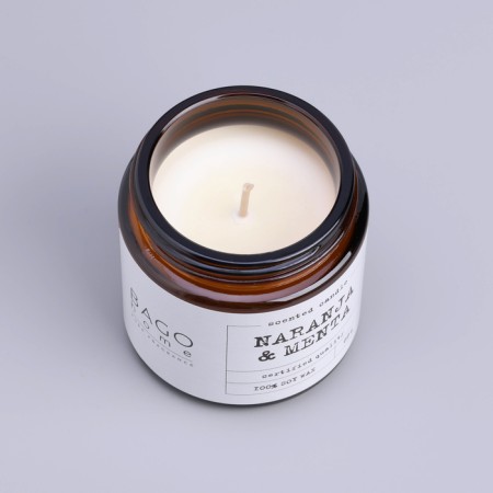 Aromatic candle in the jar "Mint and orange", owl wax, 88 g-7