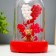 Nightlight "Bear" LED from batteries 3HAAA Red 9.5x9.5x16 cm Risalux