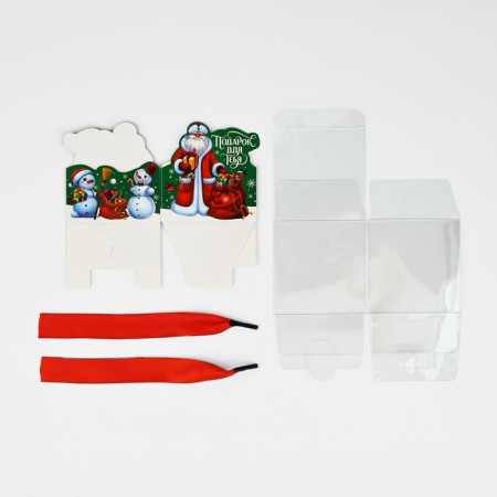 Box a gift New Year's folding "Santa Claus", 7 x 7 x 7 cm, New Year-5