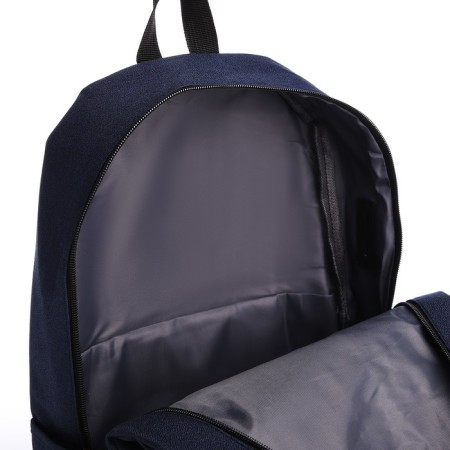 Youth backpack from lightning textiles, 5 pockets, USB, blue color-6